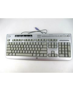 HP 5187 5187-7583 WIRED KEYBOARD PS/2 PS2 MEDIA MULTIMEDIA SILVER STANDARD