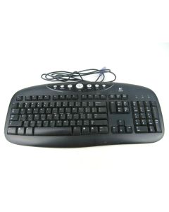 LOGITECH INTERNET PRO KEYBOARD WIRED PS2 PS/2 Y-SZ49-B 867449-0403 BT602DG1293