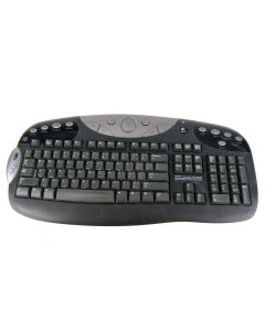 LOGITECH WIRELESS KEYBOARD ONLY NO RECEIVER MULTIMEDIA CORDLESS Y-RE20 BLACK