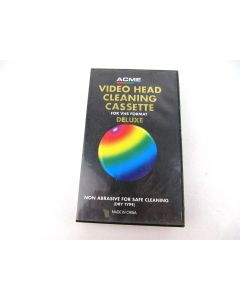 VHS VIDEO HEAD CLEANING CASSETTE DRY TYPE NON ABRASIVE VINTAGE TAPE ACME