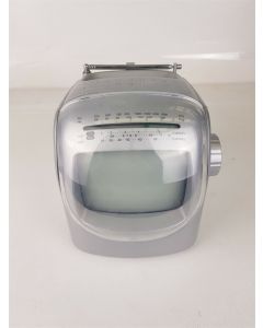 Vintage Portable TV BW Analog Black White Television Radio Retro Battery Powered