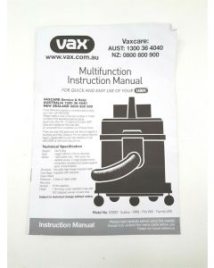 VAX SUKKA USER MANUAL GUIDE FOR WET DRY VACUUM CLEANER GENUINE 6000 SERIES