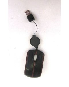 FUJITSU USB Optical Mouse Mini Travel Retractable Wired Scroll Wheel MS-090