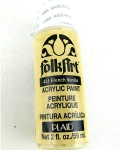FolkArt Acrylic Paint 431 FRENCH VANILLA MATTE 59ml Bottle PLAID Made USA