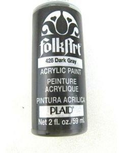 FolkArt Acrylic Paint 426 DARK GREY 59ml Bottle Quality PLAID Made in USA