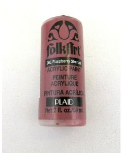 FolkArt Acrylic Paint 966 RASPBERRY SHERBET MATTE 59ml Bottle PLAID Made in USA