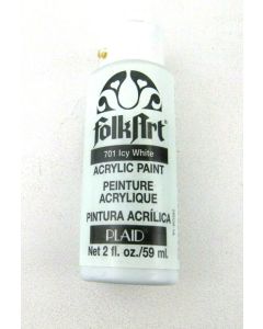 FolkArt Acrylic Paint 701 ICY WHITE MATTE 59ml Bottle Quality PLAID Made in USA