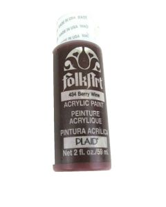 FolkArt Acrylic Paint 434 BERRY WINE 59ml Bottle Quality PLAID Made in USA