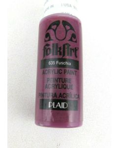 FolkArt Acrylic Paint 635 FUSHCIA MATTE 59ml Bottle Quality PLAID Made in USA