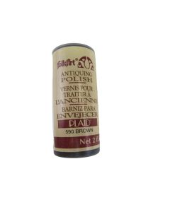 FolkArt Acrylic Paint 590 BROWN ANTIQUING POLISH 59ml Quality PLAID Made in USA