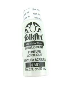 FolkArt Acrylic Paint 429 WINTER WHITE MATTE 59ml Bottle Quality PLAID Made USA