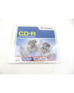 Verbatim CD-R CD-Recordable CD 1x-52x 80 min 700MB 700 MB Single Disc 1x