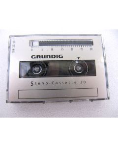 Grundig Steno Cassette Single Tape 30 Minute StenoTape Professional DIN 32750 T
