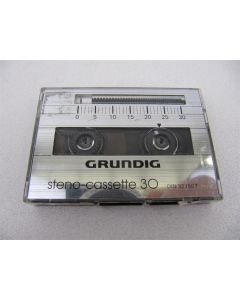 Grundig Steno Cassette Single Tape 30 Minute StenoTape Professional DIN 32750 T