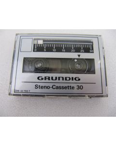 Grundig Steno Cassette Single Tape 30 Minute StenoTape Professional DIN 32750 T