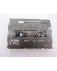Lubra Steno Cassette Single Tape 30 Minute StenoTape Professional DIN 32750 T