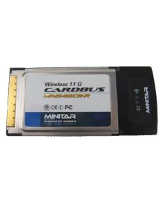 Minitar Wireless G Notebook Adapter Card PCMCIA 802.11G 54MBPS MN54GCB-R