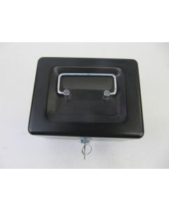 Lightweight METAL Cash Storage Box with Key Lock 15x11x8cm Black