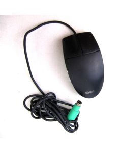 DELL Wired Mouse Corded Black Track Ball PS2 2 Button Scroll Wheel M-SAW34