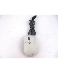 MICROSOFT X800898 USB MOUSE WIRED SCROLL WHEEL CABLE OPTICAL WHITE Basic