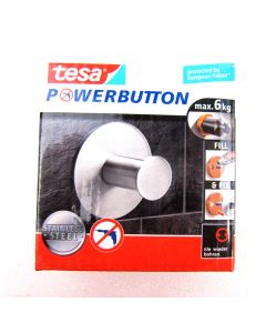 Tesa Adhesive Hook Wall Round Stainless Steel Towel Elegant 59330-00000