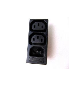IEC Ganged Outlet Module Plug Fused Power Socket Outlet Male Female Triple 3Pin