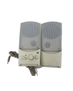 USB POWERED SPEAKERS PC STEREO MAC J-S BEIGE SYSTEM LAPTOP NOTEBOOK 3.5mm Jack