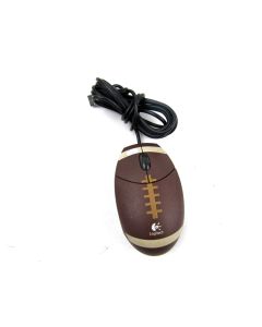 LOGITECH MOUSE OPTICAL USB WIRED CORDED M-UV55A FOOTBALL SHAPED CABLE RETRO RARE