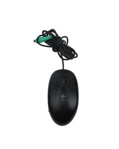 LOGITECH M-SBF96 Mouse Optical PS2 PS/2 Scroll Wheel Black WIRED Corded RETRO