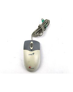GENIUS Netscroll Wired Mouse Corded Optical BEIGE PS2 2 Button Scroll Wheel