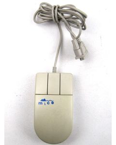 MICE H7010 SERIAL Trackball Mouse Wired Corded Beige 3 BUTTON Vintage Retro