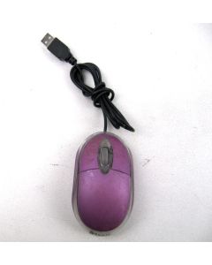 SWANN OPTICAL USB MOUSE MICE CLEAR TRANSPARENT PLUM WIRED SCROLL WHEEL 2 BUTTON