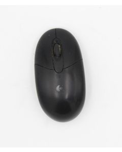 LOGITECH M-RR95 WIRELESS BALL MOUSE CORDLESS Silver Black NO RECEIVER