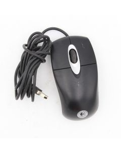 LOGITECH OPTICAL USB MOUSE MICE WIRED BLACK  SCROLL WHEEL 2 BUTTON M-BU115 RX300