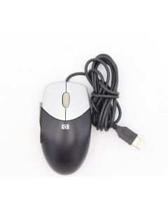 HP USB MOUSE LOGITECH MICE OPTICAL WIRED SILVER BLACK 323617-001 SCROLL WHEEL