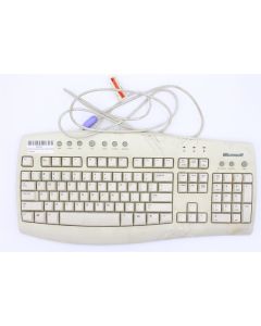 MICROSOFT KEYBOARD WIRED PS2 PS/2 RT9443 X08-08205 CORDED INTERNET Vintage Retro