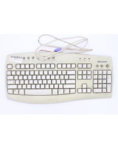 MICROSOFT KEYBOARD WIRED PS2 PS/2 RT9410 X04-84398 CORDED INTERNET Vintage Retro