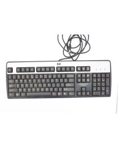 HP KEYBOARD USB Wired Black QWERTY English SK-2885 Silver Corded